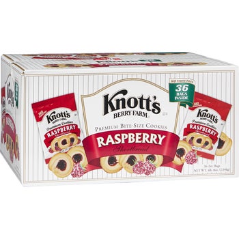 Knott's Berry Farm Premium Shortbread Cookies, Raspberry, 2 oz, 36 ct