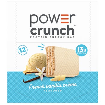 Power Crunch Protein Energy Bars, 13g Protein, French Vanilla, 1.4 oz, 12 ct
