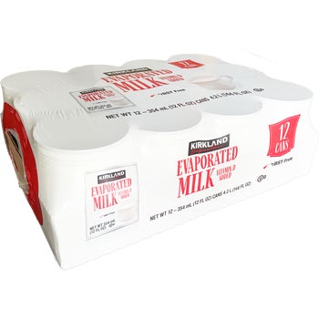 Kirkland Signature Evaporated Milk, 12 fl oz, 12 ct