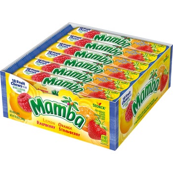 Mamba Fruit Chews, Variety Pack, 2.8 oz, 24 ct