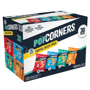 PopCorners Popped-Corn Snack, Variety Pack, 1 oz, 30 ct