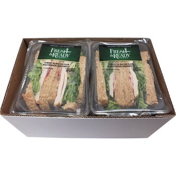 Fresh & Ready Turkey & Bacon Club Multigrain Sandwich, 7.5 oz, 4 ct