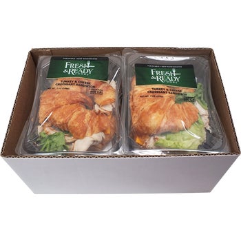 Fresh & Ready Turkey & Cheese Croissant Sandwich, 7 oz, 4 ct