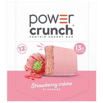 Power Crunch Protein Energy Bar, 13g Protein, Strawberry Creme, 1.4 oz, 12 ct
