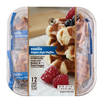 Universal Bakery Belgian Style Waffles, Vanilla, 2 oz, 12 ct