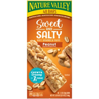 Nature Valley Sweet & Salty Granola Bars, Peanut, 1.2 oz, 48 ct