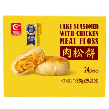 Youchen Cake Seasoned with Chicken Meat Floss, 24 ct