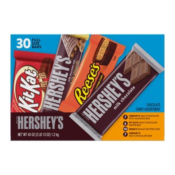 Hershey's Chocolate Candy Bars, Full Size, Variety Pack, 30 ct