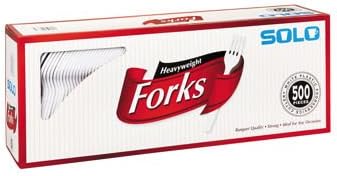 Solo Plastic Fork White 500ct