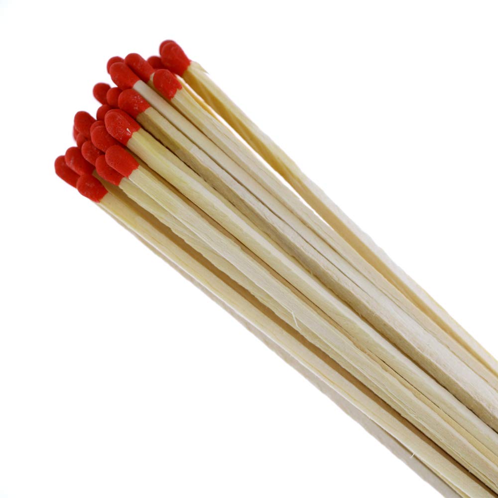 Quality Home Long Wooden Fireplace Matches for Candles, Camping, BBQ Grilling - 11" Matches, 40 in Each Box (3)