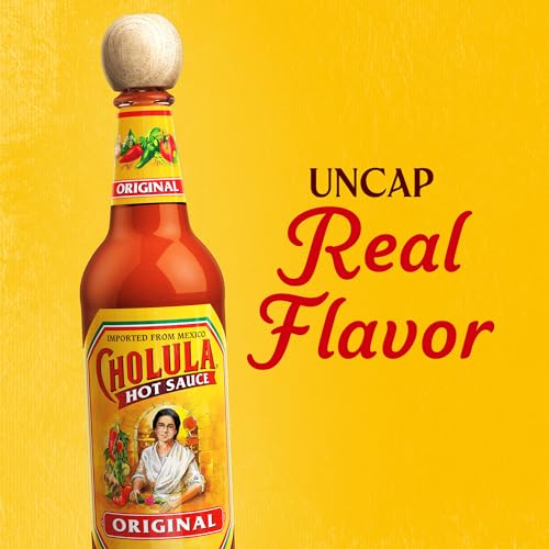 Cholula Hot Sauce, Original, Product of Mexico, Blend of Arbol & Piquin Peppers with Signature Spices for Eggs, Rice, Tacos, Huevos Rancheros & More, 12 fl oz