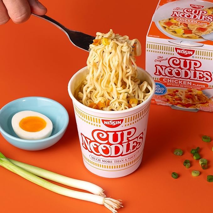 Cup Noodles Ramen Noodle Soup, Chicken Flavor,(Pack of 12) 2.25 oz