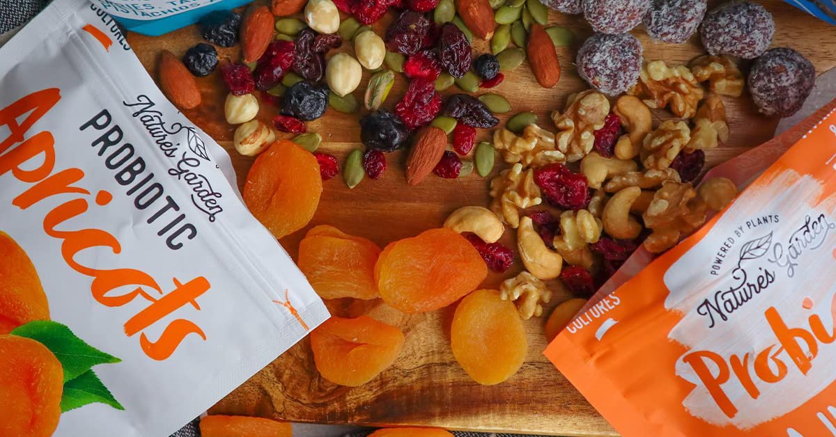 Nature's Garden Probiotic Apricots - Dried Fruit, Plump Dried, No Added Sugar, Gluten-Free, Dairy-Free, Vegan – Bulk 40 Oz Bag (Pack of 2)