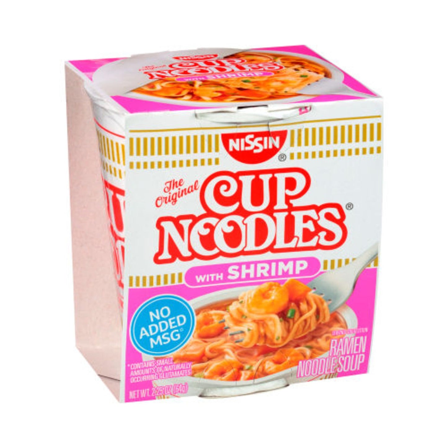 Nissin Cup Noodles With Shrimp, 2.25 Oz., 24/Box (03802)