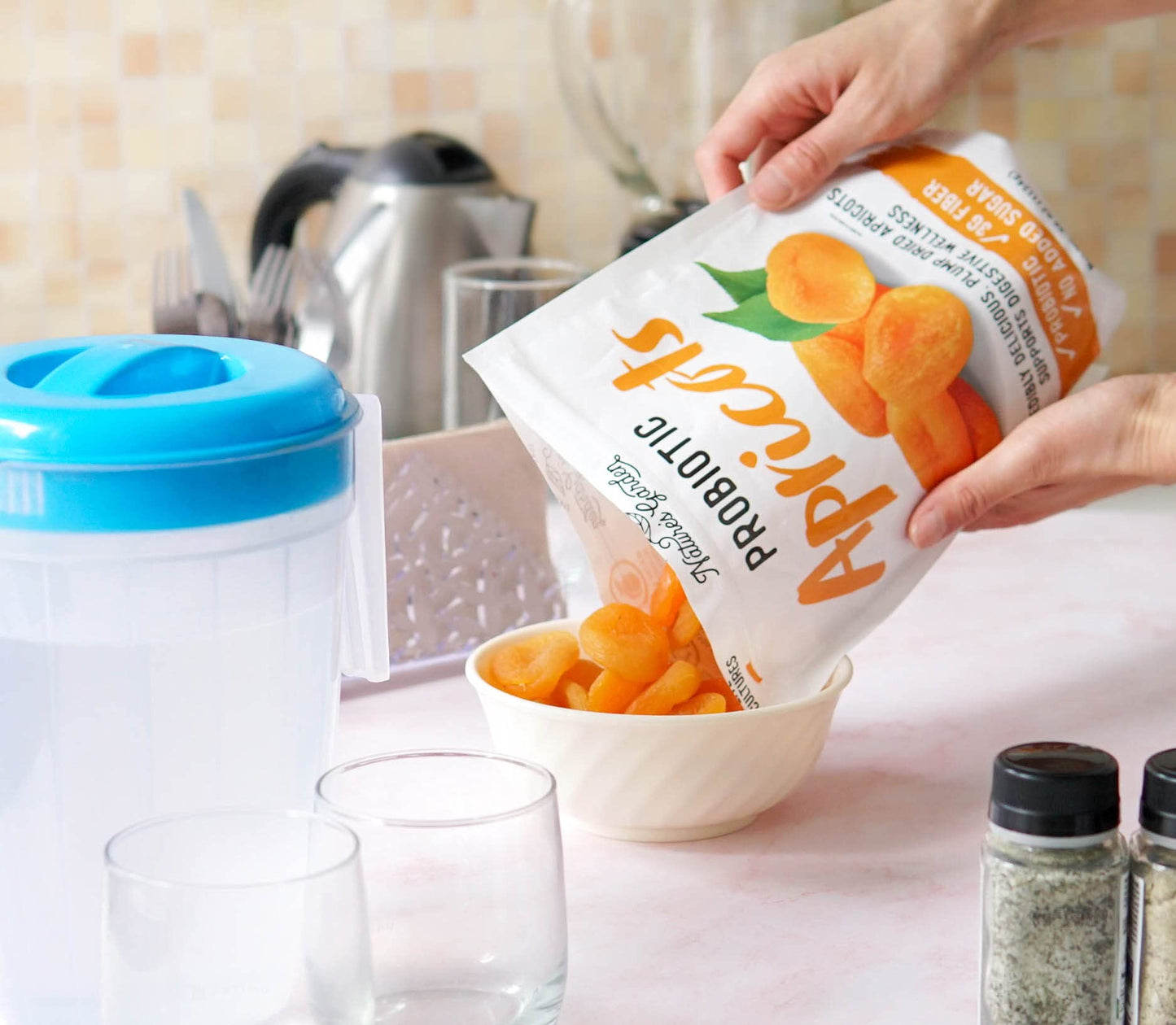 Nature's Garden Probiotic Apricots - Dried Fruit, Plump Dried, No Added Sugar, Gluten-Free, Dairy-Free, Vegan – Bulk 40 Oz Bag (Pack of 2)