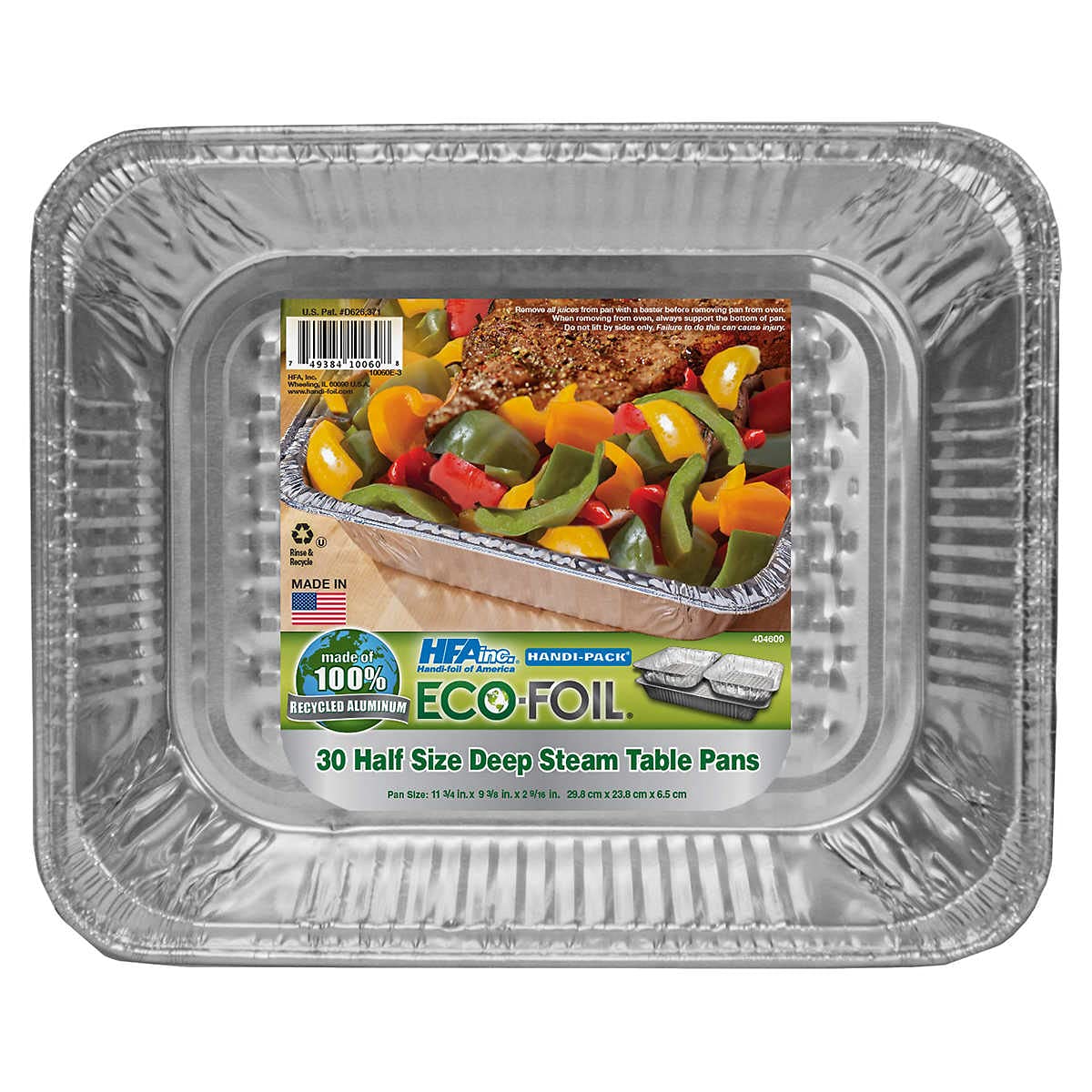 HFA 404609 Half Size Deep Table Steam Pan, Metallic