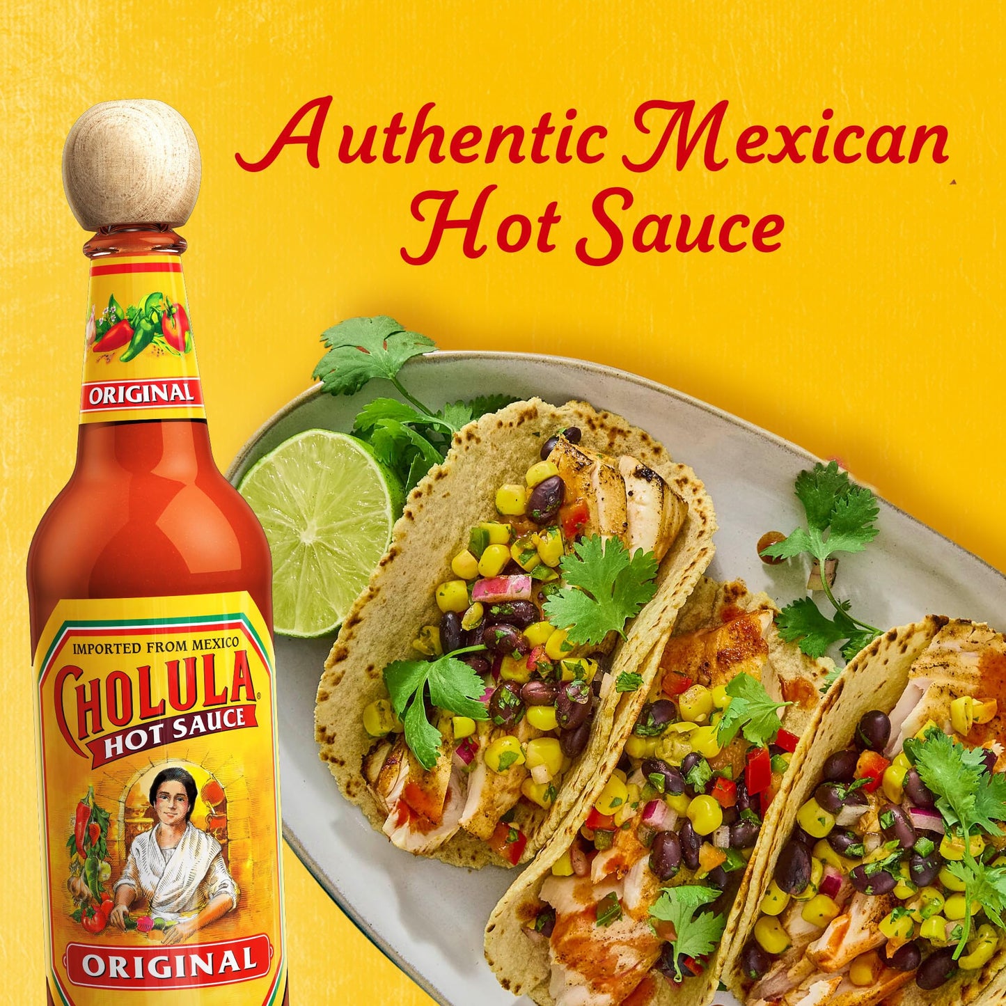 Cholula Hot Sauce, Original, Product of Mexico, Blend of Arbol & Piquin Peppers with Signature Spices for Eggs, Rice, Tacos, Huevos Rancheros & More, 12 fl oz