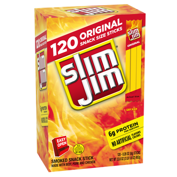 Slim Jim Snack Stick, Original, 0.28 oz, 120 ct