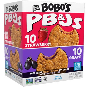 Bobo's PB&J's Oat Bar, Variety Pack, 2.1 oz, 20 ct