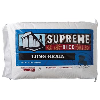 Louisiana Rice Mill Supreme White Rice, Long Grain, 50 lbs