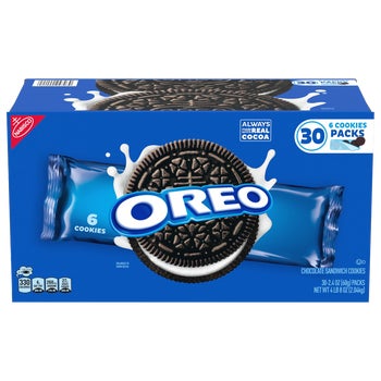 OREO Chocolate Sandwich Cookies, 2.4 oz, 30 ct