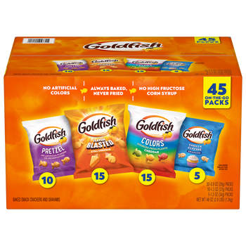 Goldfish Baked Snack Crackers, Variety Pack, 45 ct