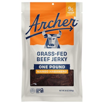 Archer Grass-Fed Beef Jerky, Mango Habanero, 16 oz