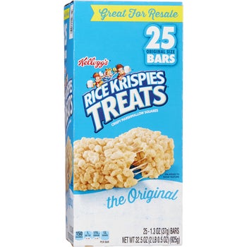 Kellogg's Rice Krispies Treats, Original, 1.3 oz, 25 ct
