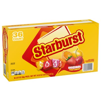 Starburst Chewy Candy, Original, Full Size, 2.07 oz, 36 ct