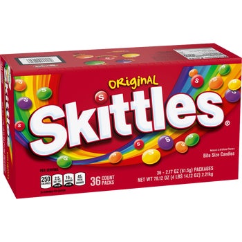 Skittles Original Chewy Candy, Full Size, 2.17 oz, 36 ct