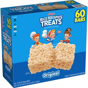 Kellogg's Rice Krispies Treats, Original, 0.78 oz, 60 ct
