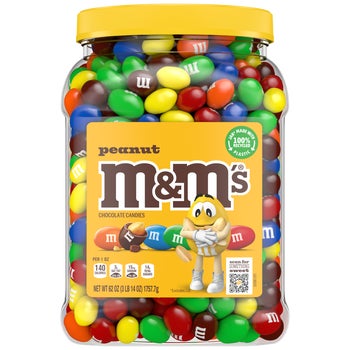 M&M'S Peanut Chocolate Candy, 62 oz