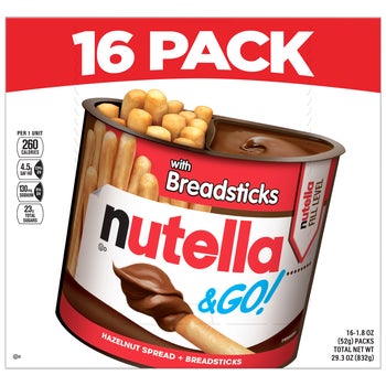 Nutella & Go Hazelnut Spread with Breadsticks, 1.8 oz, 16 ct