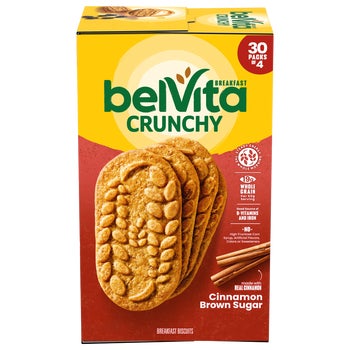 belVita Breakfast Biscuits, Cinnamon Brown Sugar, 1.76 oz, 30 ct