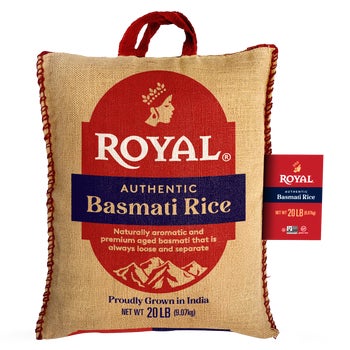 Royal Basmati Rice, Long Grain, 20 lbs