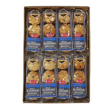 The Worthy Crumb Mini Muffins, Blueberry, 2.6 oz, 16 ct