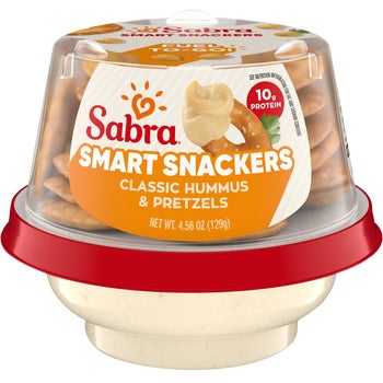 Sabra Hummus with Pretzels Cup, Classic, 4.56 oz, 12 ct