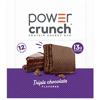 Power Crunch Protein Energy Bar, 13g Protein, Triple Chocolate, 1.4 oz, 12 ct