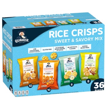 Quaker Rice Crisps, Variety Pack, 36 ct
