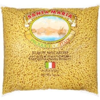 Santa Maria Elbow Macaroni Noodles, 10 lbs
