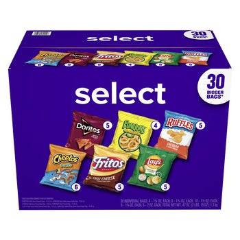 Frito-Lay Select Mix, Variety Pack, 30 ct