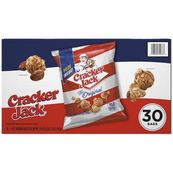 Cracker Jack, Original Caramel Coated Popcorn and Peanuts, 1.25 oz, 30 ct