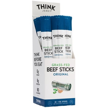 Think Jerky Grass-Fed Beef Sticks, Original, 1 oz, 20 ct