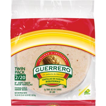 Guerrero 8" Soft Taco Flour Tortillas, 40 ct