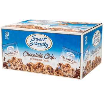 Sweet Serenity Bite Size Premium Cookies, Chocolate Chip, 2 oz, 30 ct