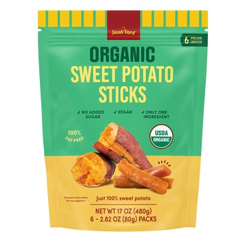 The Snak Yard Organic Sweet Potato Sticks, 2.82 oz, 6 ct