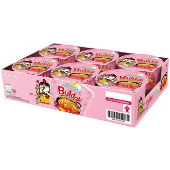 Samyang Buldak Stir-Fried Ramen, Carbonara, Spicy Chicken, 3.7 oz, 6 ct