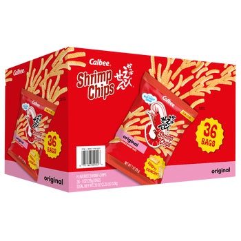 Calbee Shrimp Chips Baked, Original, 1 oz, 36 ct