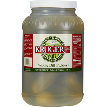 Kruger Foods Whole Dill Pickles, 1 Gallon