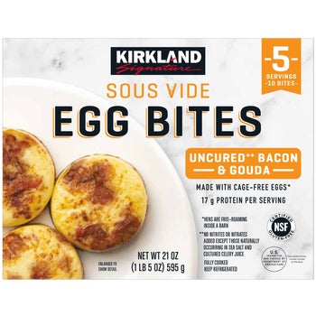 Kirkland Signature Sous Vide Egg Bites, Uncured Bacon & Gouda, 5 ct